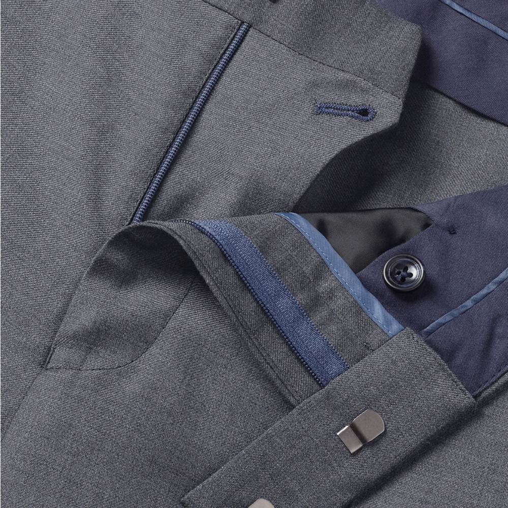 C. TYRWHITT CLASSIC FIT NATURAL STRETCH TWILL TROUSER AIRFORCE BLUE - 42W / 34L - Picture 4 of 7